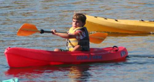 Lucas kayaking