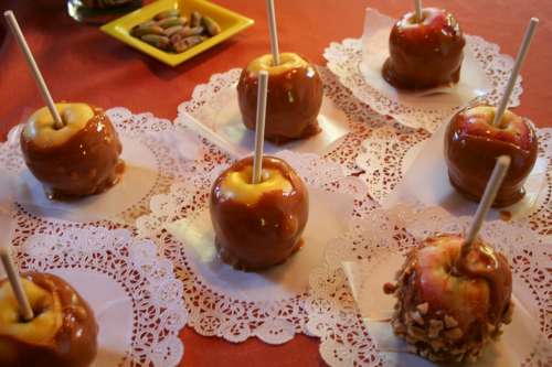 Caramel apples, after! Aren't they beautiful?